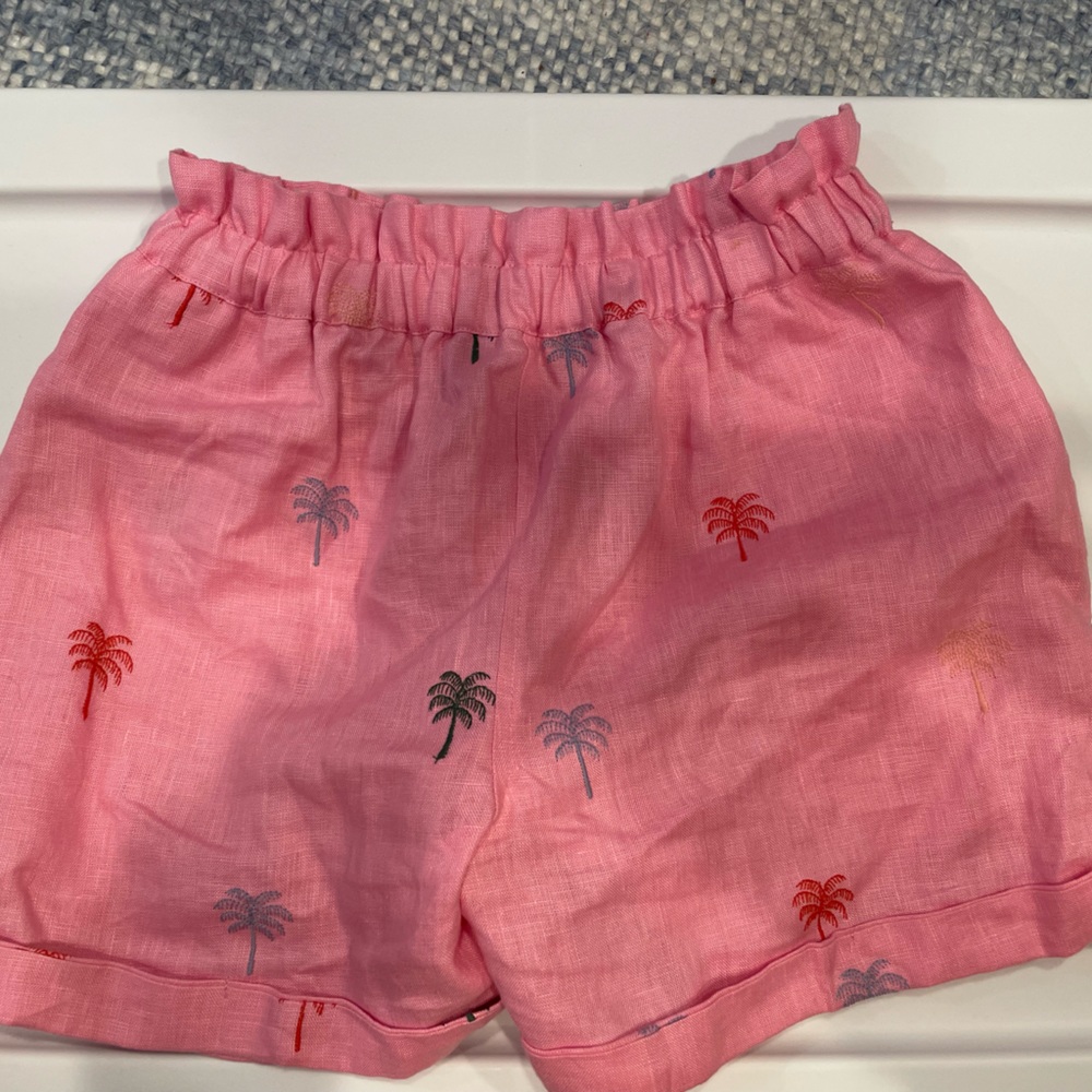 Farm Rio X Anthropologie pal tree linen shorts Pink XS